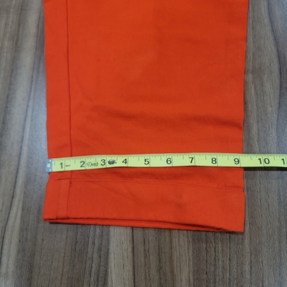 NWOT Free People Women's Orange Relaxed Pleated Boyfriend Chino Trousers size 0 - Picture 5 of 12